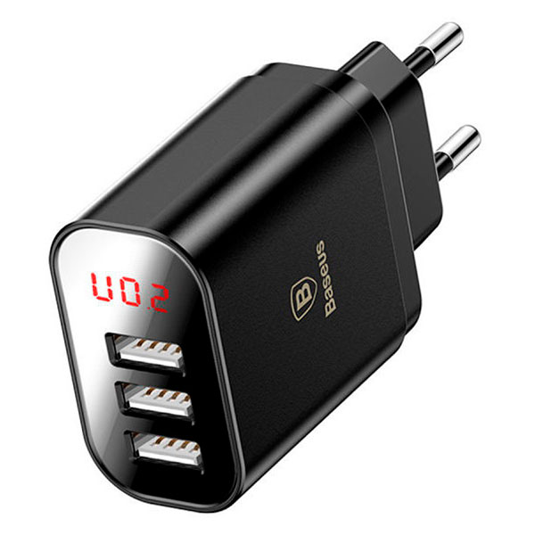 Адаптер мережевий універсальний 3xUSB Baseus 3.4A Mirror Travel Black (CCALL-BH01, CCALL-BH01
Адаптер мережевий універсальний 3xUSB Baseus 3.4A Mirror Travel Black (CCALL-BH01, CCALL-BH01