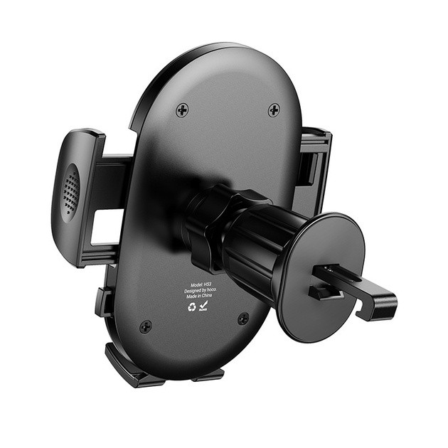 ТРИМАЧ В АВТО HOCO H53 BRUSCO ULTRA-THIN PUSH-TYPE CAR HOLDER (AIR OUTLET) BLACK (6942007630542) 4