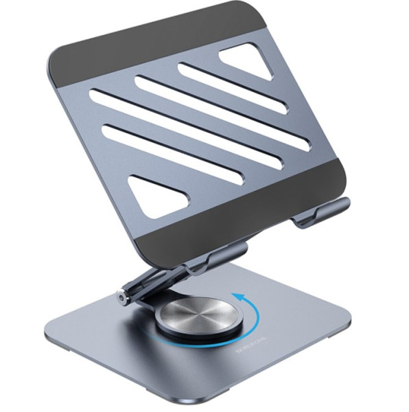 ПІДСТАВКА ПІД НОУТБУК BOROFONE BH115 VITO METAL ROTATING TABLET HOLDER METAL GRAY 2