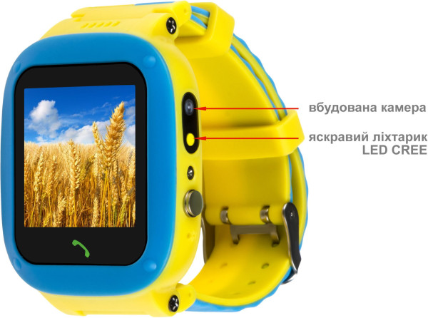 СМАРТ-ГОДИННИК AMIGO GO004 SPLASHPROOF CAMERA + LED BLUE YELLOW GLORY (УЦІНЕНИЙ) 4
