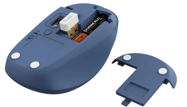 МИШКА TRUST YVI+COMPACT MULTI-DEVICE WIRELESS MOUSE BLUE 3