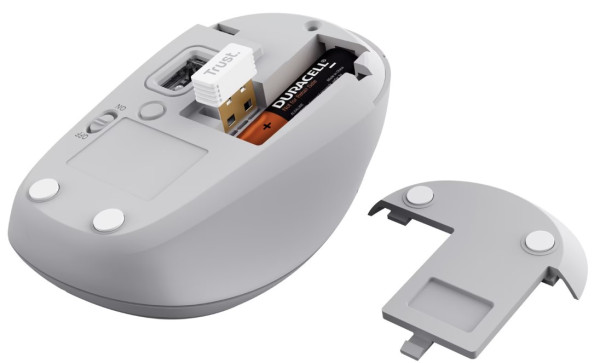 МИШКА TRUST YVI+COMPACT MULTI-DEVICE WIRELESS MOUSE WHITE 3