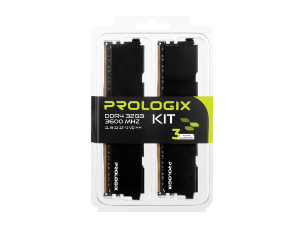ОПЕРАТИВНАЯ ПАМЯТЬ PROLOGIX 32GB (2X16GB) DDR4 3600 MHZ CL18 (PRO32GB3600B4K) 6