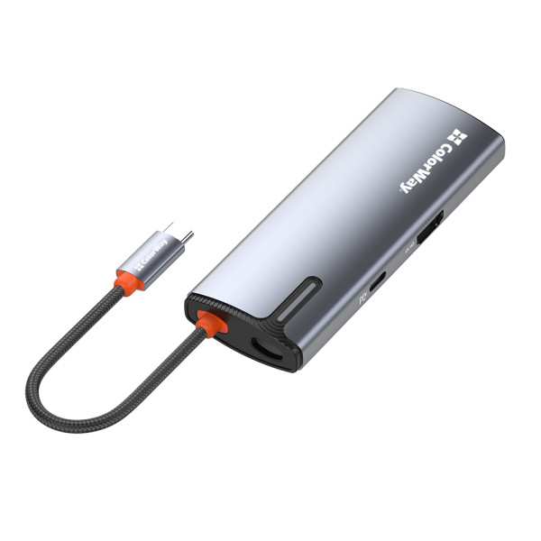 USB-ХАБ COLORWAY (CW-HUB02) 6-IN-1 TYPE-C PD 100W GRAY 4