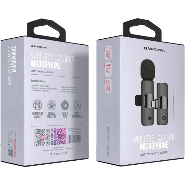 МІКРОФОН ARMORSTANDART ASM2 USB TYPE-C BLACK (ARM80110) 1