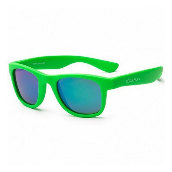 ДИТЯЧІ ОКУЛЯРИ KOOLSUN KS-WACB001 NEON GREEN СОНЦЕЗАХИСНІ, СЕРІЇ WAVE, РОЗМІР: 1+ 0