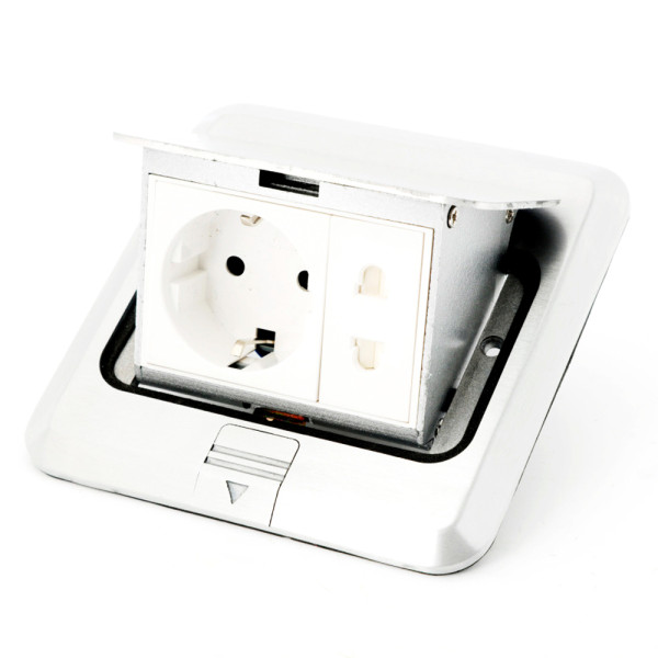 РОЗЕТКА VOLTRONIC J02L WHITE INPUT: AC 100-250V 13A УНИВЕРСАЛЬНАЯ ДВОЙНАЯ ВЫДВИЖНАЯ С ЗАЗЕМЛЕНИЕМ (УЦЕНЕННЫЙ) 0