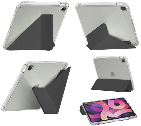 ЧОХОЛ-КНИЖКА ДЛЯ ПЛАНШЕТА BECOVER ULTRA SLIM ORIGAMI TRANSPARENT З КРІПЛЕННЯМ APPLE IPAD 10.9 (2022/2024) /IPAD (А16) 2025 11 BLACK (712938) 1