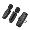 МІКРОФОННА РАДІОСИСТЕМА HOCO L15 DUAL-MIC CLIP-ON WIRELESS DIGITAL MICROPHONE (IP/TYPE-C) BLACK 0