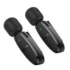 МІКРОФОННА РАДІОСИСТЕМА HOCO L15 DUAL-MIC CLIP-ON WIRELESS DIGITAL MICROPHONE (IP/TYPE-C) BLACK 2