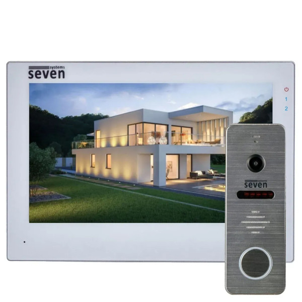 ВІДЕОДОМОФОН SEVEN SYSTEMS DP-7577/04KIT WHITE +CP-7504 FHD SILVER 0