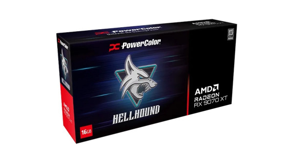 ВИДЕОКАРТА POWERCOLOR HELLHOUND AMD RADEON RX 9070 XT 16GB GDDR6 (RX9070XT 16G-L/OC) 6