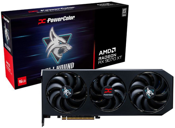ВИДЕОКАРТА POWERCOLOR HELLHOUND AMD RADEON RX 9070 XT 16GB GDDR6 (RX9070XT 16G-L/OC) 7