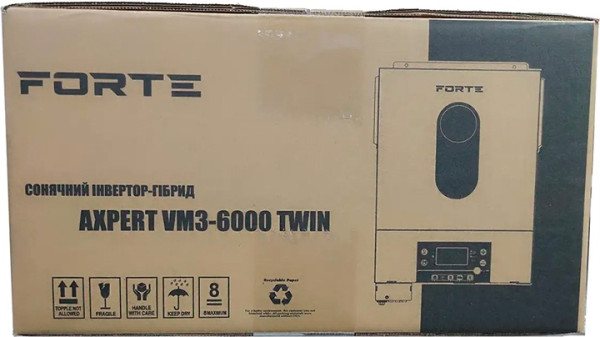 СОНЯЧНИЙ ІНВЕРТОР FORTE AXPERT VM III-6000 TWIN (142512) 4