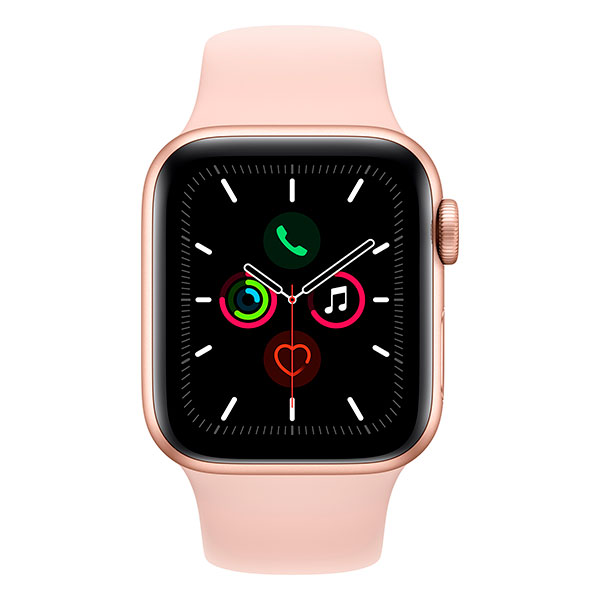 СМАРТ-ЧАСЫ APPLE WATCH SERIES 5 GPS 44MM GOLD ALUMINUM CASE WITH PINK SAND BAND (MWVE2) 0