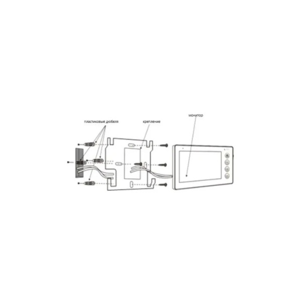 ВІДЕОДОМОФОН SEVEN SYSTEMS DP-7574 KIT BLACK 1