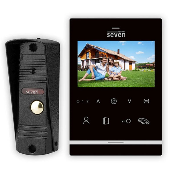 ВІДЕОДОМОФОН SEVEN SYSTEMS DP7542 KIT BLACK 0