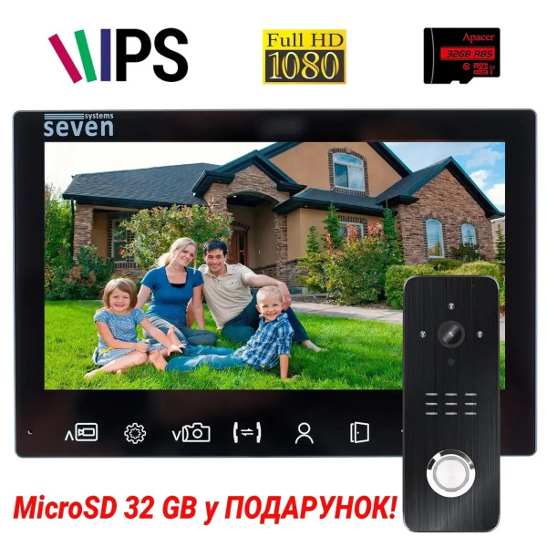 ВІДЕОДОМОФОН SEVEN SYSTEMS DP-7575/07KIT BLACK 0