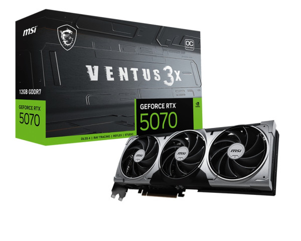 ВІДЕОКАРТА MSI GEFORCE RTX 5070 12G VENTUS 3X OC SILVER 1