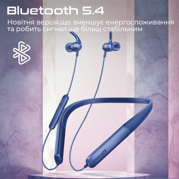 BLUETOOTH-ГАРНІТУРА PROMATE LEAP-200H BLUE (LEAP-200H.BLUE) 4