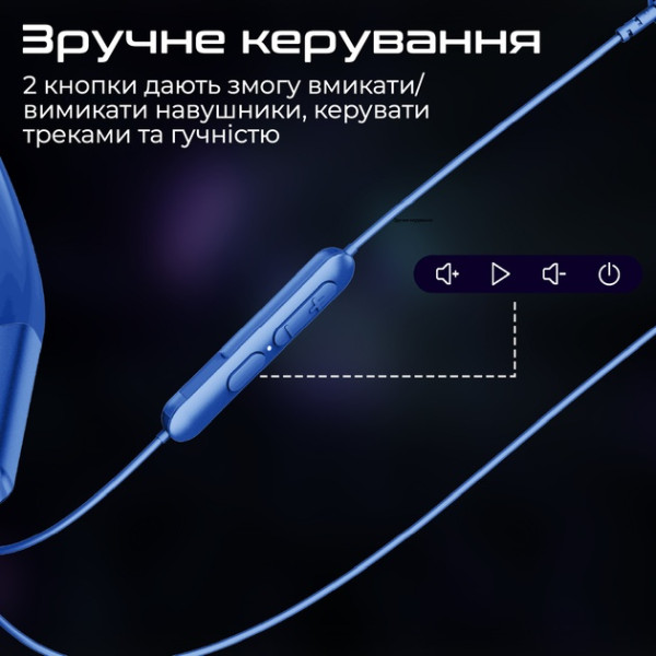 BLUETOOTH-ГАРНІТУРА PROMATE LEAP-200H BLUE (LEAP-200H.BLUE) 8