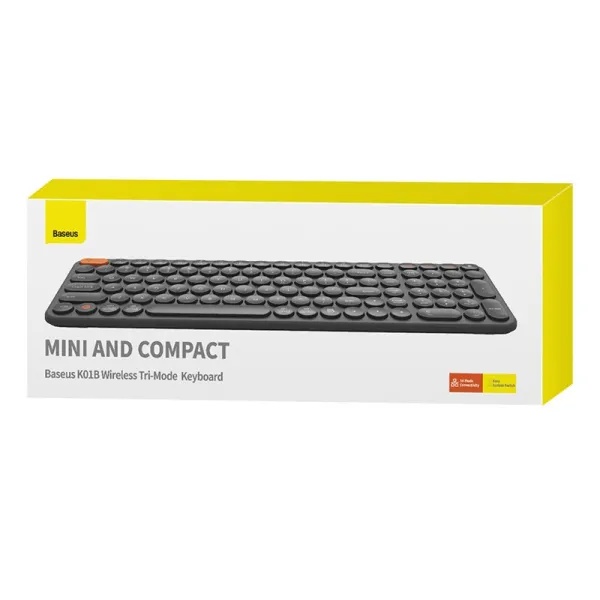 КЛАВИАТУРА BASEUS K01B WIRELESS TRI-MODE KEYBOARD FROSTED GRAY (B00955504833-00) ENG 1