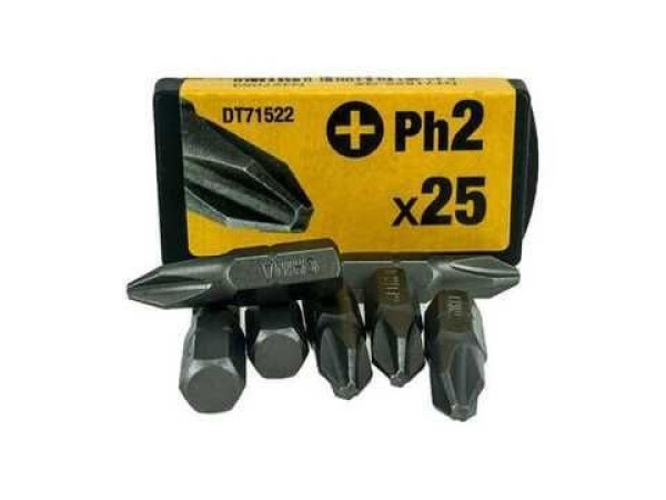 НАБІР БІТ DEWALT DT71522 PHILIPS, PH2, L=25 ММ 2