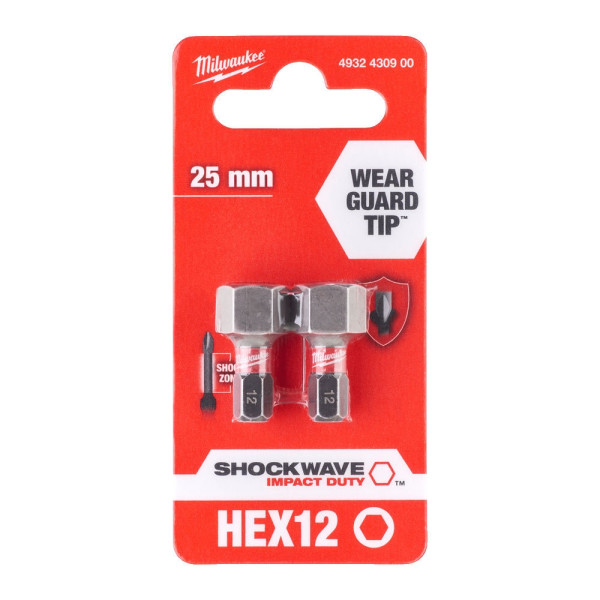 НАБІР БІТ MILWAUKEE SHOCKWAVE HEX12X25ММ (4932430900) 1