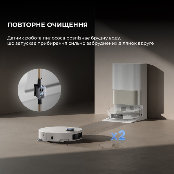 РОБОТ-ПИЛОСОС DREAME BOT X50 ULTRA WHITE (RLX85CE-6-WH) 12