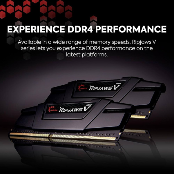 ОПЕРАТИВНАЯ ПАМЯТЬ G.SKILL RIPJAWS V CLASSIC F4-3600C16D-32GVKC BLACK 32 GB (2X16 GB) DDR4 3600 MHZ 4