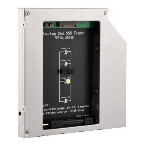 КАРМАН ВНУТРЕННЯЯ GEMBIRD OPTIBAY 9.5MM M.2 SATA (A-SATA95M2-01) 0