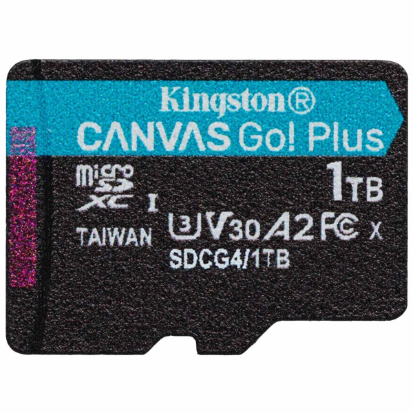 КАРТА ПАМ'ЯТІ KINGSTON 1TB MICROSDXC СLASS 10 UHS-I U3 V30 A2 CANVAS GO PLUS G4 (SDCG4/1TBSP) 0