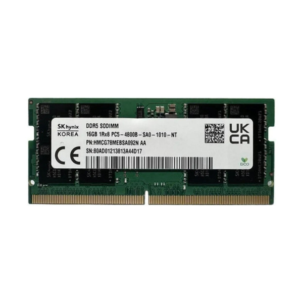 ОПЕРАТИВНАЯ ПАМЯТЬ SK HYNIX 16GB SO-DIMM DDR5 4800 MHZ CL40 (HMCG78MEBSA092N) 0