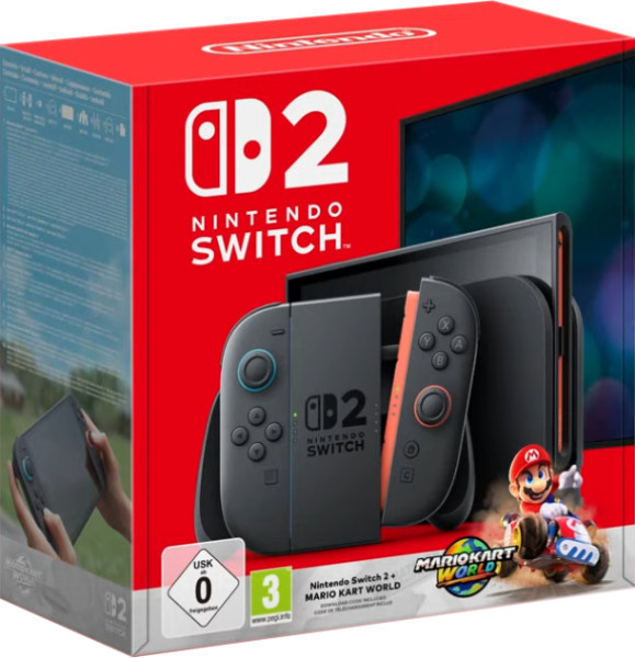 ИГРОВАЯ ПРИСТАВКА NINTENDO SWITCH 2 + MARIO KART WORLD BUNDLE BLACK (0045496321529) 1