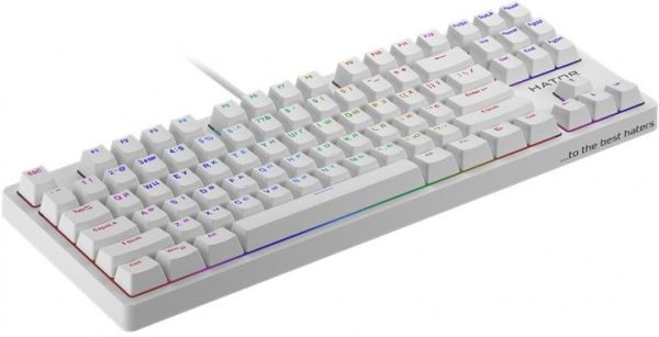 КЛАВІАТУРА HATOR ROCKFALL EVO HTK-631 WHITE (TKL OPTICAL ENG/ UKR/ RUS USB КЛАСИЧНА) 2