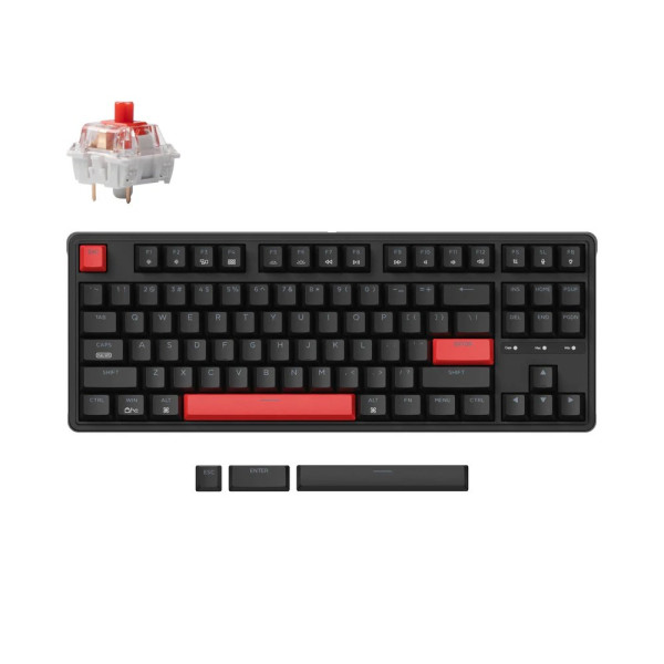 КЛАВІАТУРА KEYCHRON C3 PRO 87 KEY K PRO RED SWITCH HOT SWAP RGB BLACK (C3PH1_KEYCHRON) ENG/UKR 1