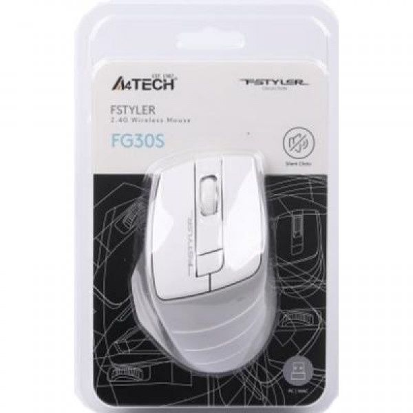 МИШКА A4TECH FSTYLER FG30S GRAY WHITE 5