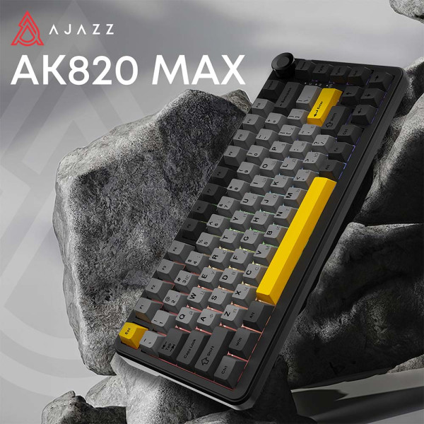 Клавиатура Ajazz AK820 MAX Wired Magnetic switches Black Gray RGB
