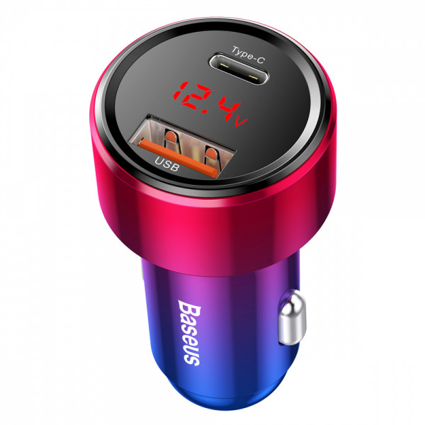АВТОМОБИЛЬНОЕ ЗАРЯДНОЕ УСТРОЙСТВО BASEUS MAGIC SERIES DIGITAL DISPLAY PD 3.0 QC 4.0+ 45W USB + TYPE- 5