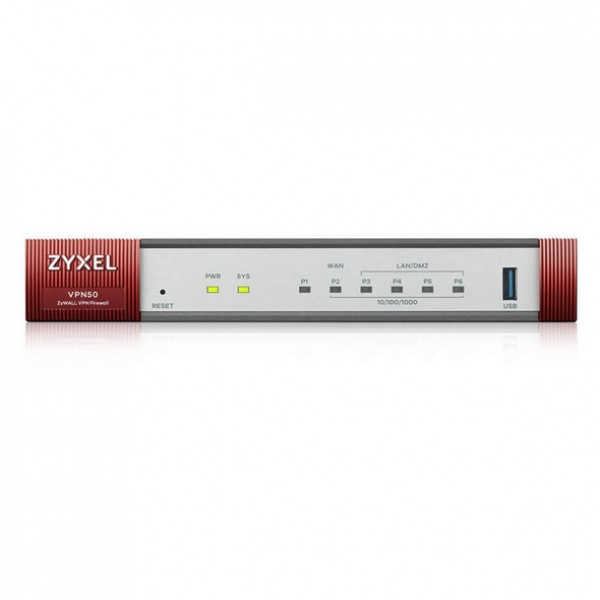 МАРШРУТИЗАТОР ZYXEL ZYWALL VPN50 (VPN50-EU0101F) (1XGE WAN, 4XGE LAN/DMZ, 1ХUSB3.0, 1XSFP) 0