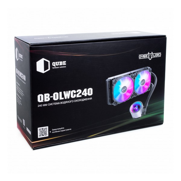 КУЛЕР ДЛЯ ПК QUBE OLWC240C BLACK ВОДЯНАЯ 1