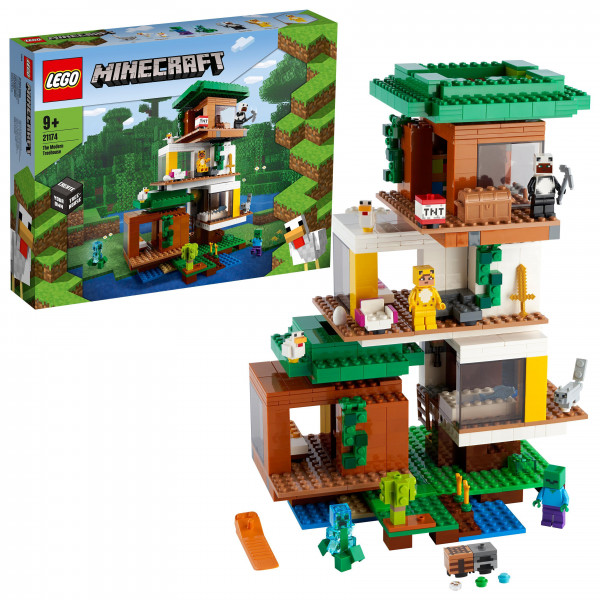 КОНСТРУКТОР LEGO MINECRAFT 21174 СОВРЕМЕННЫЙ ДОМИК НА ДЕРЕВЕ БЛОКОВЫЙ 0