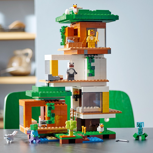 КОНСТРУКТОР LEGO MINECRAFT 21174 СОВРЕМЕННЫЙ ДОМИК НА ДЕРЕВЕ БЛОКОВЫЙ 8