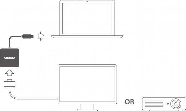 ПЕРЕХОДНИК SITECOM CN-372 USB TYPE C (ТАТО) - HDMI (МАМА) 3