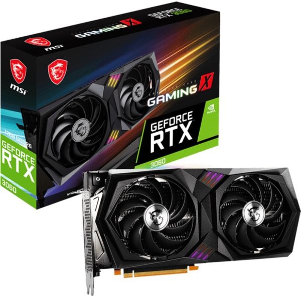 ВИДЕОКАРТА MSI GEFORCE RTX 3060 GAMING X 12G 12GB GDDR6, PCI-EX 4