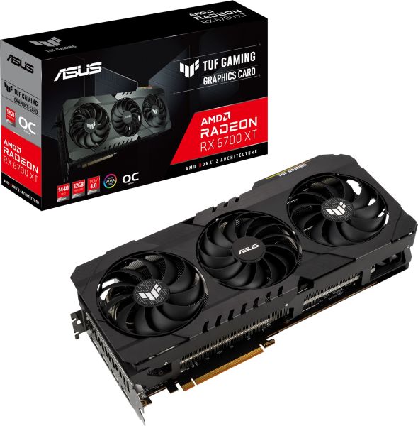 Видеокарта Asus Radeon RX 6700 XT TUF Gaming OC Edition 12GB, GDDR6 ...