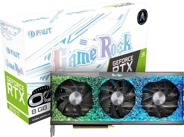 ВІДЕОКАРТА PALIT GEFORCE RTX 3070 TI GAMEROCK PCI-EX, OC 8GB GDDR6X 7