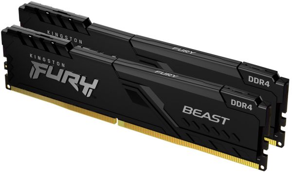 ОПЕРАТИВНА ПАМ'ЯТЬ KINGSTON FURY 8GB (2X4GB) DDR4 2666 MHZ BEAST BLACK (KF426C16BBK2/8) 0