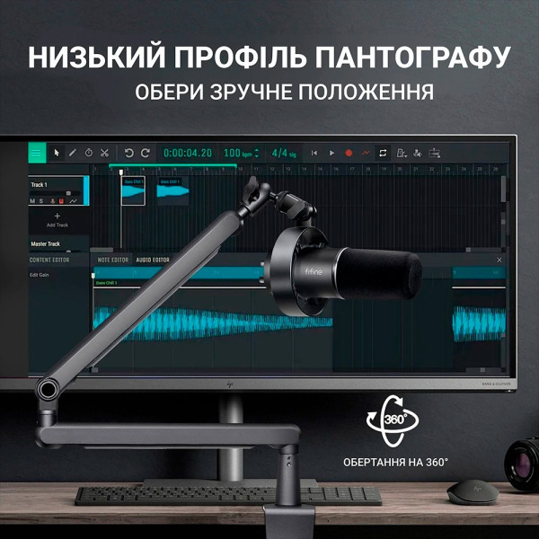 МІКРОФОН FIFINE T688 BLACK 7