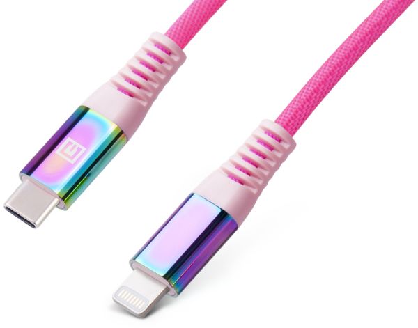 ДАТА-КАБЕЛЬ REAL-EL 1M USB TYPE C (ТАТО) - LIGHTNING (ТАТО) RAINBOW 1